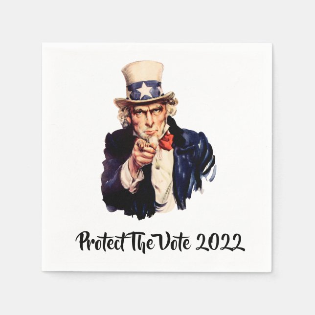 Servilleta De Papel Protege El Voto 2022 Servilletas (Anverso)