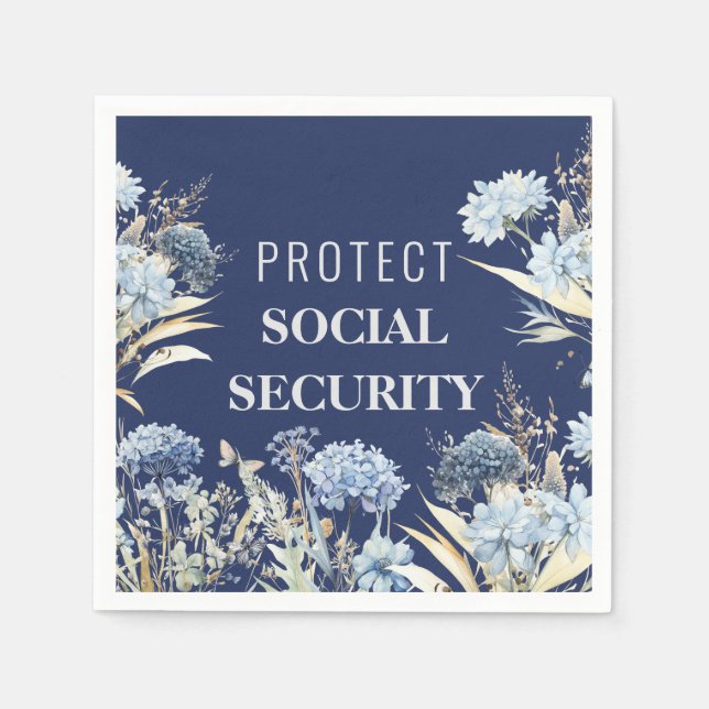 Servilleta De Papel Proteger elegantemente la seguridad social contra  (Anverso)