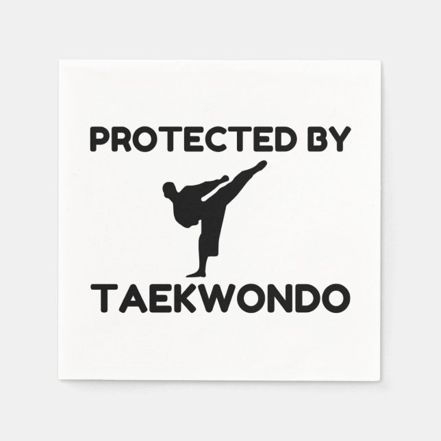 Servilleta De Papel Protegido Por Taekwondo (Anverso)