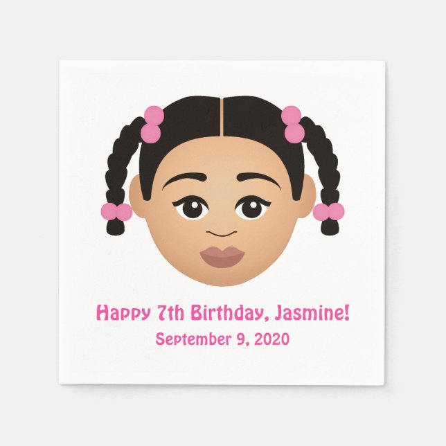 Servilleta De Papel #Proud2BNaturalMe Elige-Mi-Complexión Cumpleaños (Anverso)