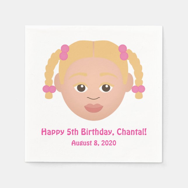 Servilleta De Papel #Proud2BNaturalMe Elige-Mi-Complexión Cumpleaños (Anverso)