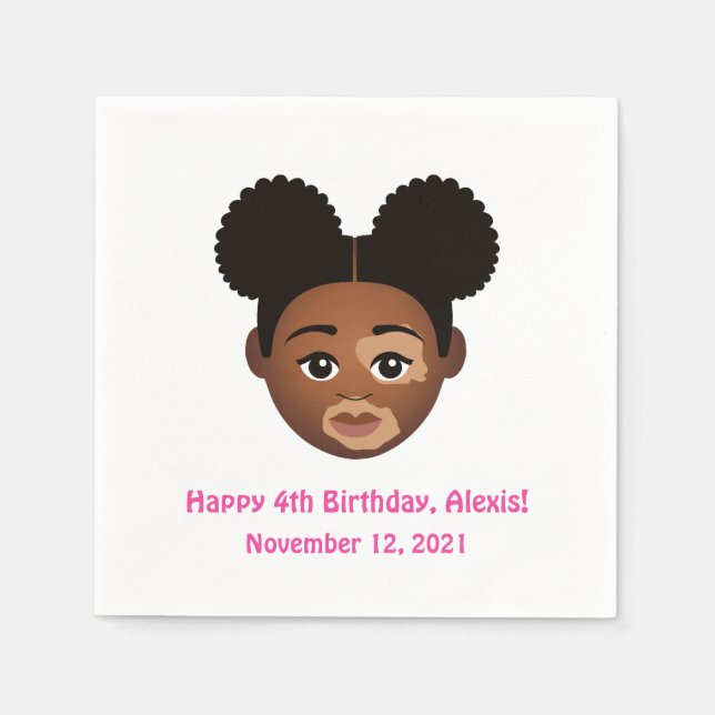 Servilleta De Papel #Proud2BNaturalMe Elige-Mi-Complexión Cumpleaños (Anverso)