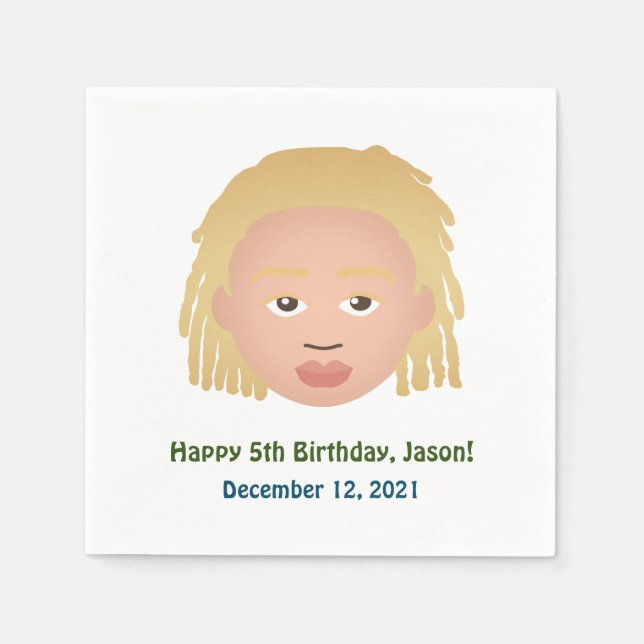 Servilleta De Papel #Proud2BNaturalMe Elige-Mi-Complexión Cumpleaños (Anverso)