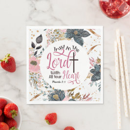 Servilleta De Papel Proverbios 3:5 Confianza en el Verso de la Biblia 