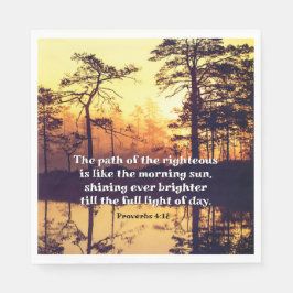 Servilleta De Papel Proverbios 4:18 sendero del acertado versículo de