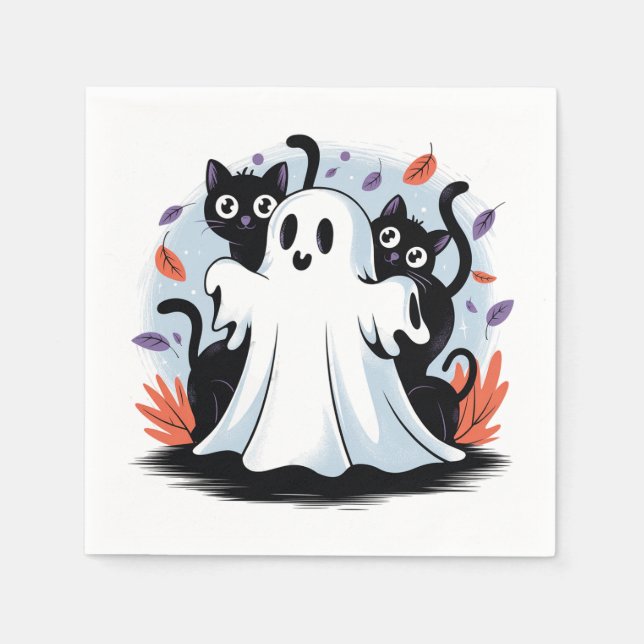 Servilleta De Papel Provocación nocturna de Halloween (Anverso)