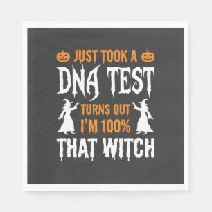 Servilleta De Papel Prueba de ADN de bruja gráfica divertida de Hallow