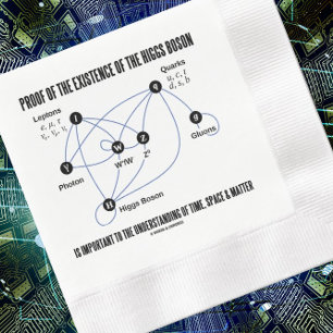 Servilleta De Papel Prueba De La Existencia De La Hora De Higgs Boson