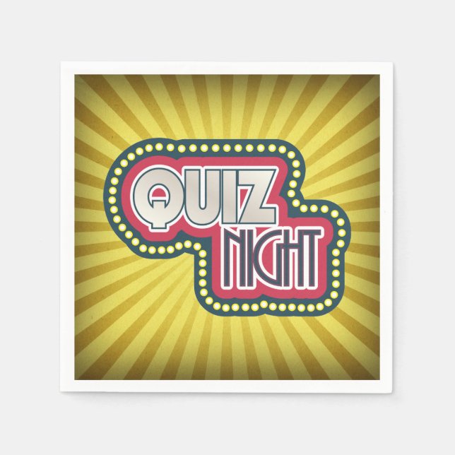 Servilleta De Papel Prueba de trivialidad nocturna Fiesta de arrebato  (Anverso)