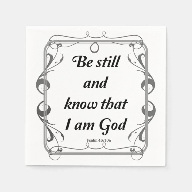 SERVILLETA DE PAPEL PSALM 46-10 (Anverso)