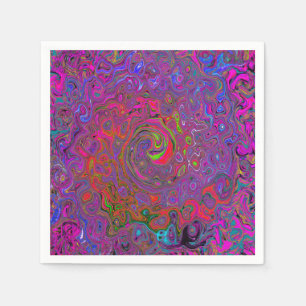 Servilleta De Papel Psicodelia Groovy Magenta Retro Bañón Líquido
