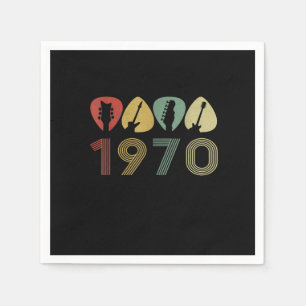 Servilleta De Papel Púa de guitarra Guitarista 1970