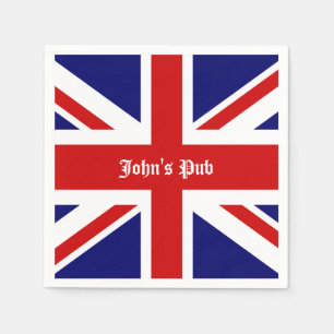 Servilleta De Papel Pub británico personalizado Union Jack