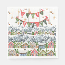 Servilleta De Papel Pueblo de Navidades de nieve