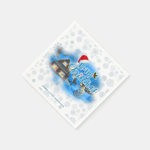 Servilleta De Papel Pueblo mágico del navidad