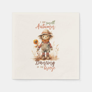 Servilleta De Papel Puedo oler el otoño – Espantapájaros rústico y gir