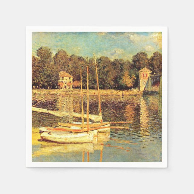 Servilleta De Papel Puente de Argenteuil Claude Monet (Anverso)