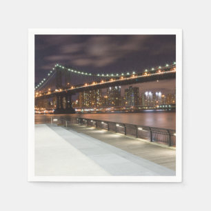 Servilleta De Papel Puente de Manhattan y Skyline NYC