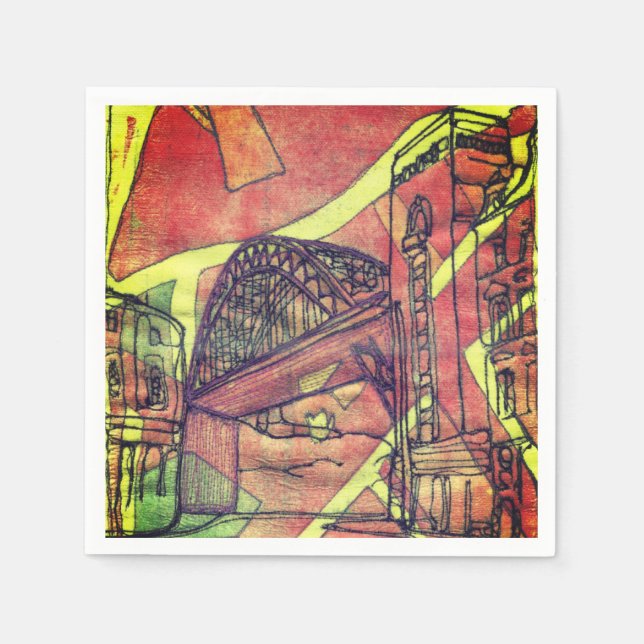 Servilleta De Papel Puente de Newcastle (Anverso)
