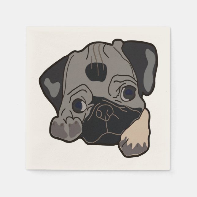 SERVILLETA DE PAPEL PUENTE DE PUG (Anverso)
