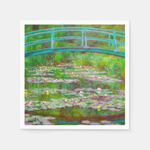 Servilleta De Papel Puente japonés de Monet y los lirios de agua