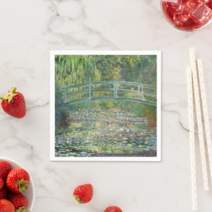 Servilleta De Papel Puente Japonés Nenúfar Arte de Claude Monet