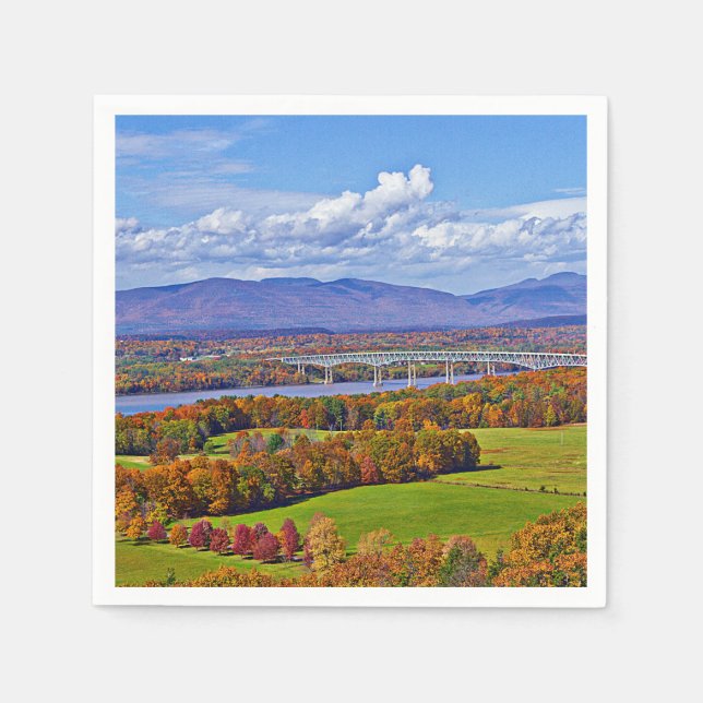 Servilleta De Papel Puente Rhinecliff en otoño (Anverso)