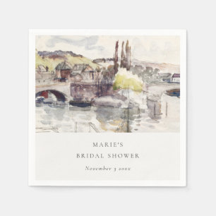 Servilleta De Papel Puente Rústico Campestre Despedida de Soltera junt