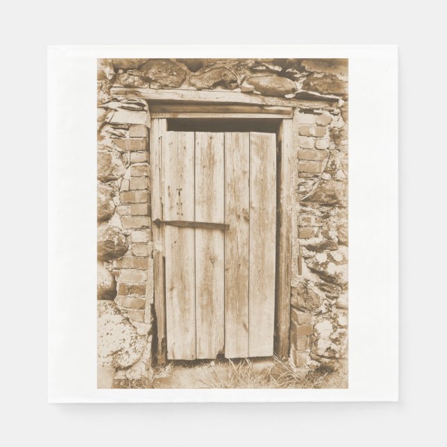 SERVILLETA DE PAPEL PUERTA ANTIGUA DE BAÑO (Anverso)