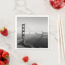 Puerta Dorada de San Francisco Vintage en blanco y