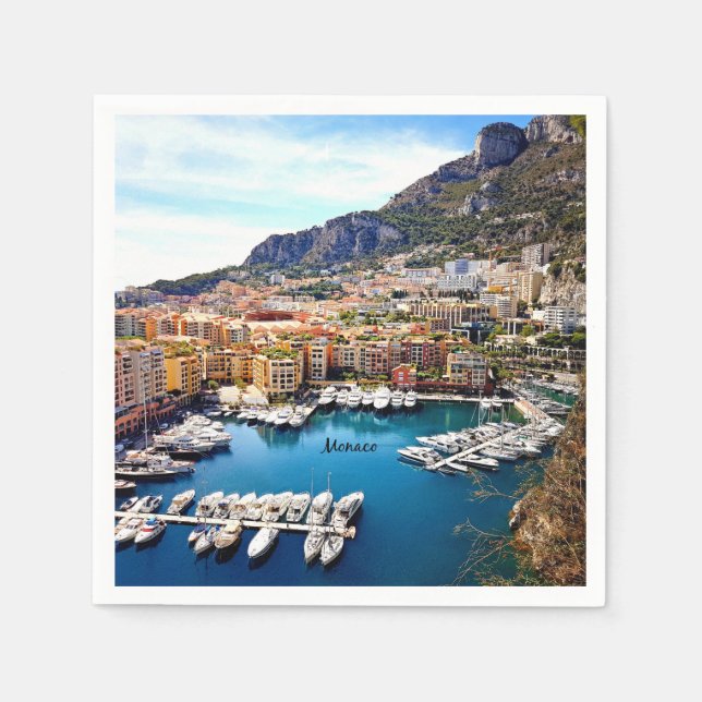 Servilleta De Papel Puerto de Mónaco (Anverso)