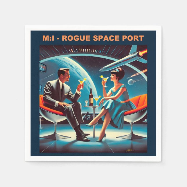 Servilleta De Papel Puerto espacial Martini Space Travel: Poster Rogue (Anverso)