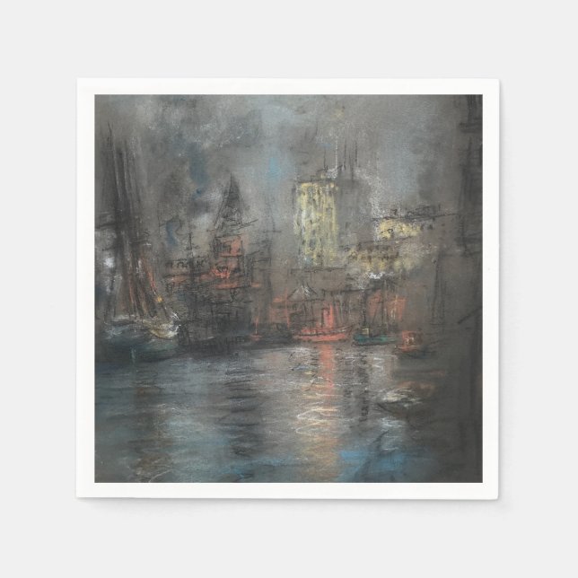 Servilleta De Papel Puerto ocupado (por Glenn Cooper Henshaw) (Anverso)