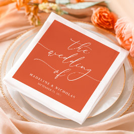 Servilleta De Papel Puesta de sol de Verona Caligrafía elegante Boda m