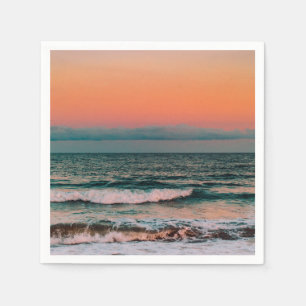 Servilleta De Papel puesta de sol sobre el mar
