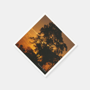Servilleta De Papel Puesta del sol de la sabana