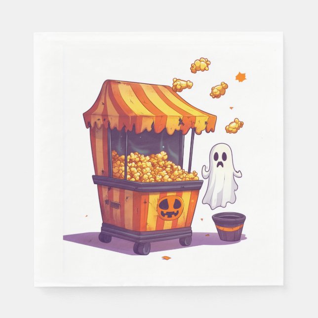 Servilleta De Papel Puesto de palomitas embrujado (Anverso)