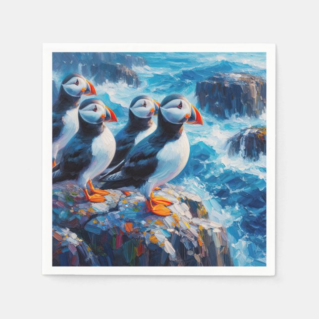 Servilleta De Papel Puffins (Anverso)