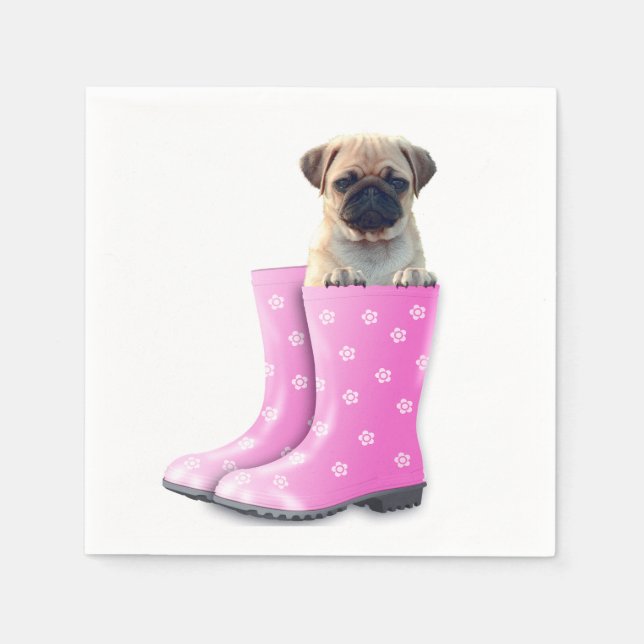 Servilleta De Papel Pug (Anverso)