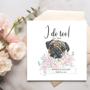 Servilleta De Papel Pug Dog Boda Cocktail Napkins
