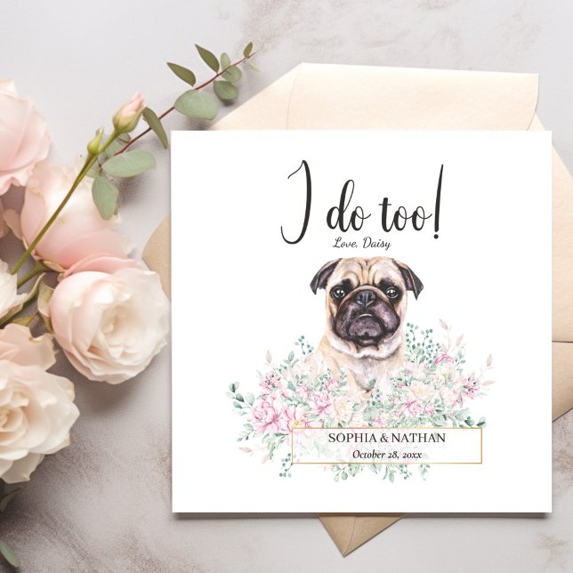 Servilleta De Papel Pug Dog Boda Cocktail Napkins (Subido por el creador)