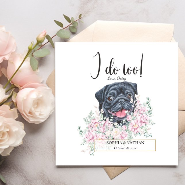 Servilleta De Papel Pug Dog Boda Cocktail Napkins (Subido por el creador)