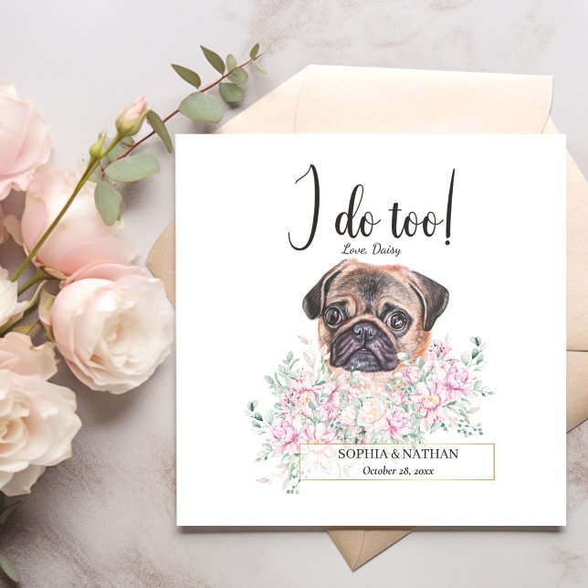 Servilleta De Papel Pug Dog Boda Cocktail Napkins (Subido por el creador)