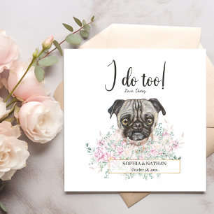 Servilleta De Papel Pug Dog Boda Cocktail Napkins