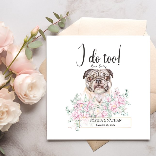 Servilleta De Papel Pug Dog Boda Cocktail Napkins (Subido por el creador)