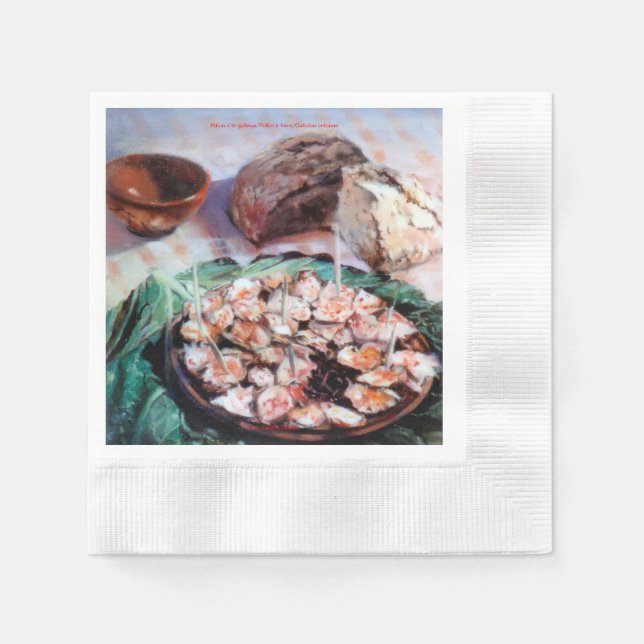 Servilleta De Papel Pulpo a la gallega (Anverso)