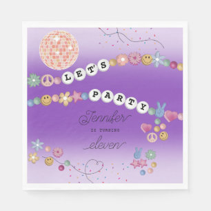 Servilleta De Papel Pulsera de la Amistad Joyas de Chicas Cumpleaños F