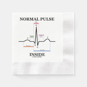 Servilleta De Papel Pulso Normal Dentro del Ritmo Cardíaco Electrocard