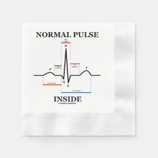 Servilleta De Papel Pulso Normal Dentro del Ritmo Cardíaco Electrocard