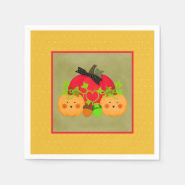 Servilleta De Papel Pumpkin & Acorn October Halloween